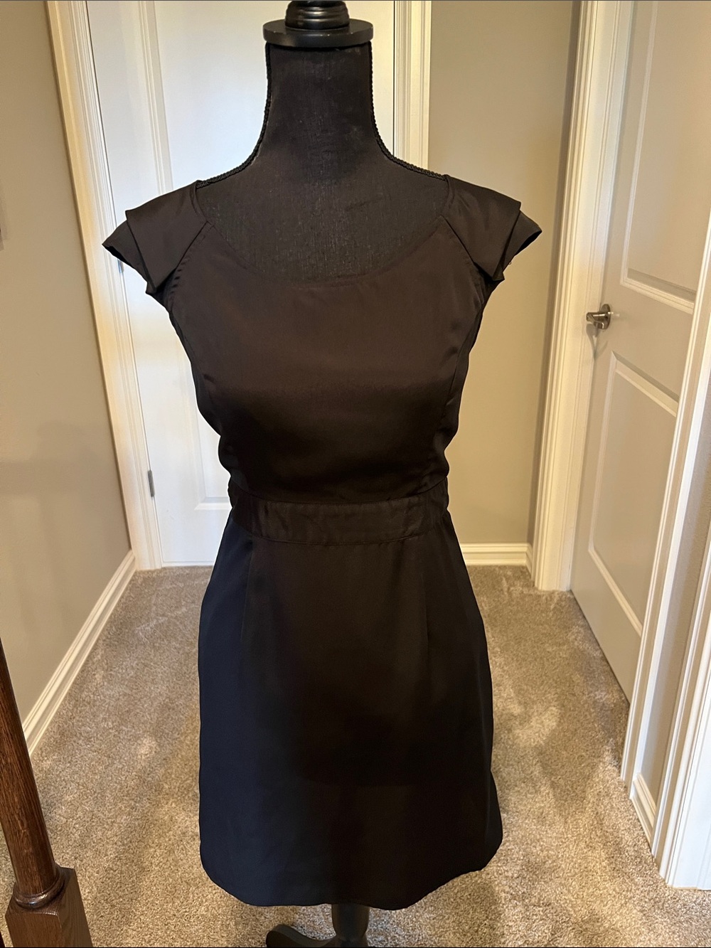 Francesca's Collections Little Black Cap-Sleeve Mini Dress Size Medium